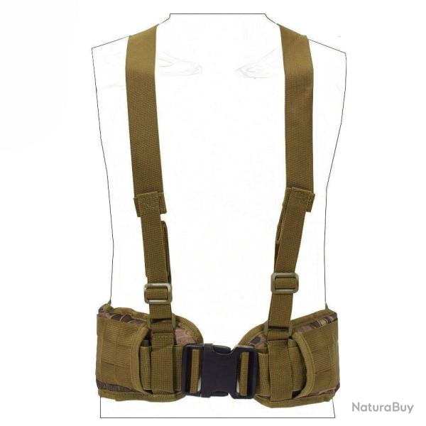 Harnais sangles crois�es Molle 1000D - Tan