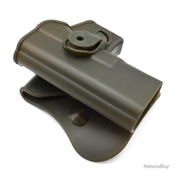Holster Warhawk Glock 17 19 IMI rigide - Vert arm�e