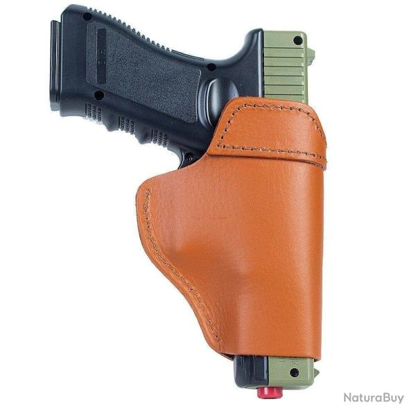 Holster cuir StealthGuard Glock 17 RH LH - Main gauche marron