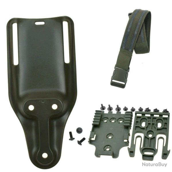 Holster cuisse BattleClaw Glock 17 19 22 QLS droitier - Kit QLS long - Vert