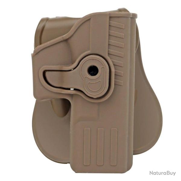 Holster ShadowOps Glock gaucher/droitier CSO Per-Fit - Tan / Coyote (main droite)