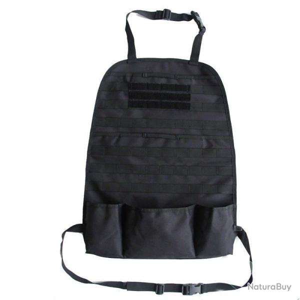 Kit organiseur Molle si�ge arri�re voiture - Mod�le 1 (Noir)