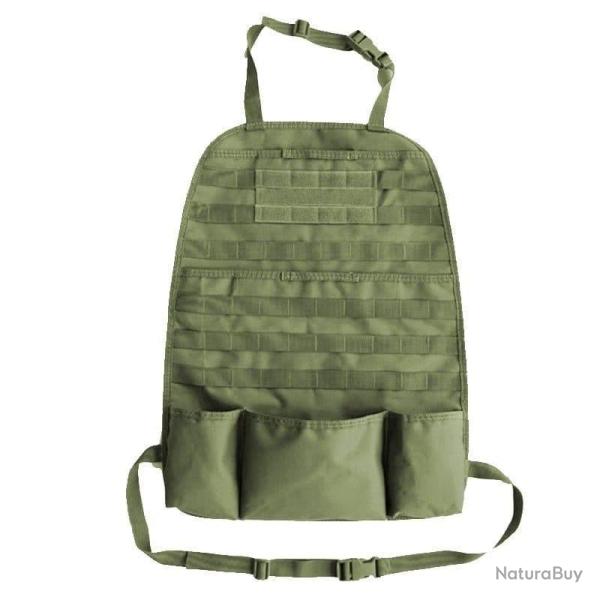 Kit organiseur Molle si�ge arri�re voiture - Mod�le 1 (Vert OD)