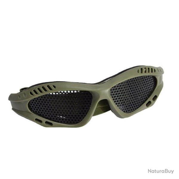 Lunettes protection m�tallique SNAirsoft - Vert arm�e