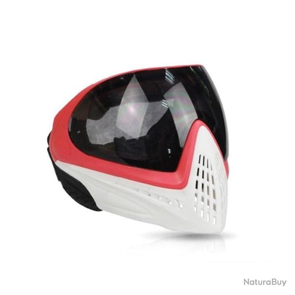 Masque int�gral anti-bu�e F005 FMA - Rouge - Blanc (lunettes noir)