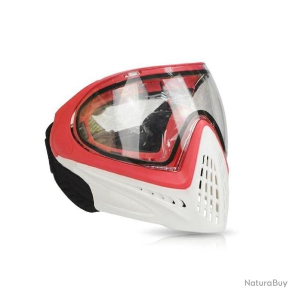 Masque int�gral anti-bu�e F005 FMA - Rouge - Blanc (lunettes transparent)