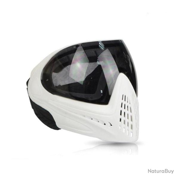 Masque int�gral anti-bu�e F005 FMA - Blanc (lunettes noir)