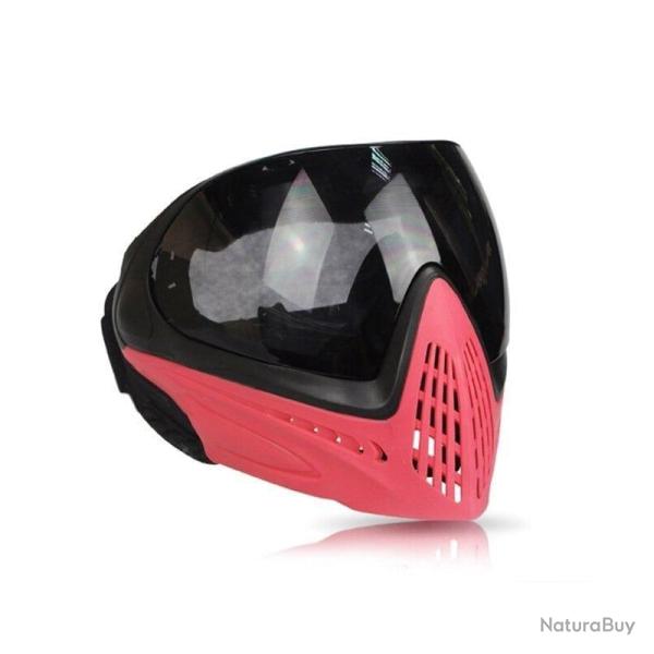 Masque int�gral anti-bu�e F005 FMA - Rouge (lunettes noir)