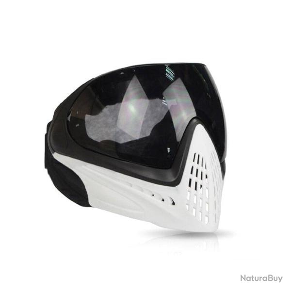 Masque int�gral anti-bu�e F005 FMA - Blanc - Noir (lunettes noir)