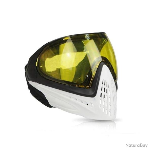 Masque int�gral anti-bu�e F005 FMA - Blanc - Noir (lunettes jaune)