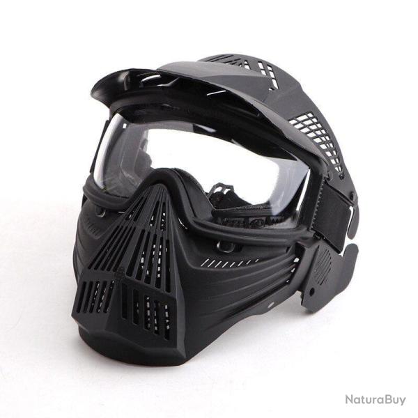 Masque int�gral NightVanguard Protector OS - Noir (lunettes transparent)