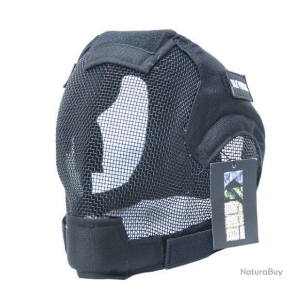 Masque int�gral grille acier V6 TAK - Noir