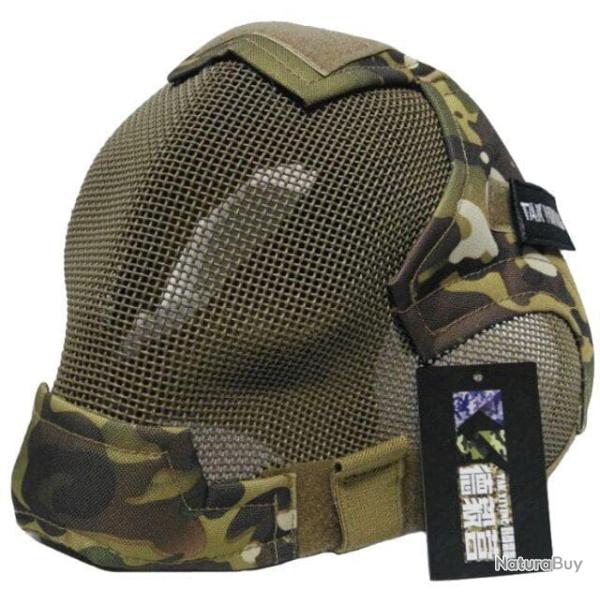 Masque int�gral grille acier V6 TAK - Multicam 2