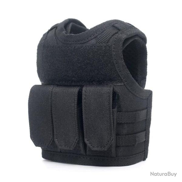 Mini gilet Molle bouteille r�glable - Noir