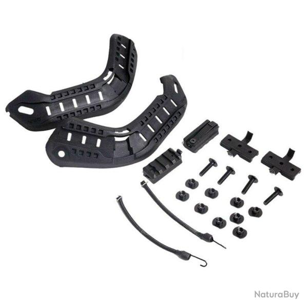 Montage rail casque tactique SNAirsoft - Noir (ensemble)