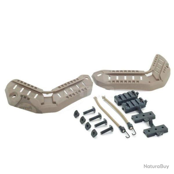 Montage rail casque tactique SNAirsoft - Marron (ensemble)