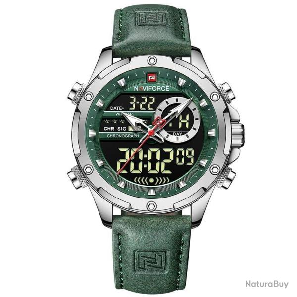 Montre Chronus NaviForce �tanche Vert OD