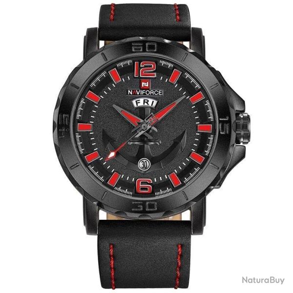 Montre Quartz NF9122 NAVIFORCE noir/rouge