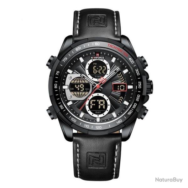 Montre TachMeter �tanche NAVIFORCE noir