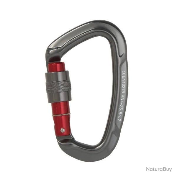 Mousqueton boucle s�curit� 25kN forme D - Gris x1