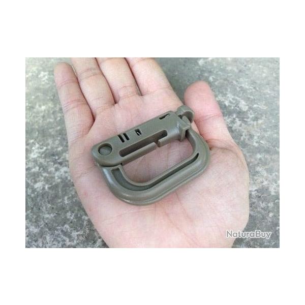 Mousqueton sac � dos MOLLE ITW  5pcs - Kaki