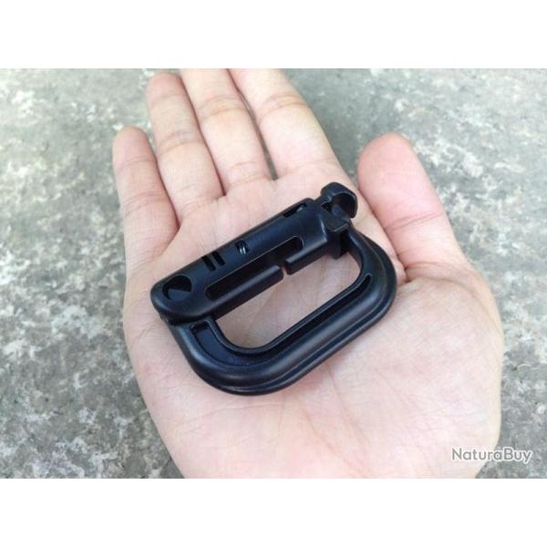 Mousqueton sac � dos MOLLE ITW  5pcs - Noir