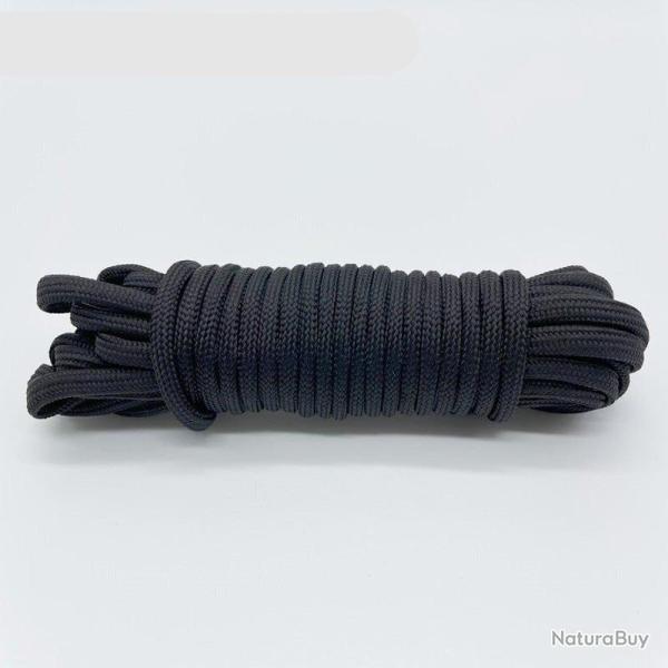 Paracorde survie 7 brins, 5-30 m�tres - Noir / 15M