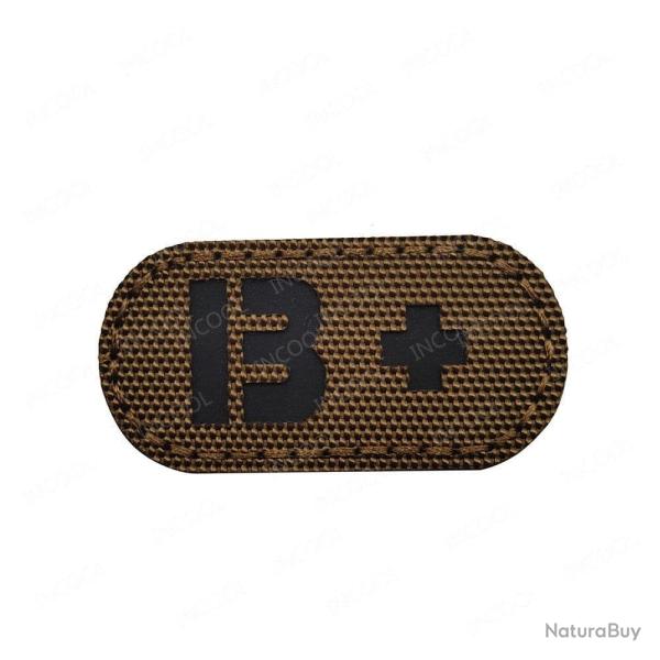 Patch A+ B+ AB O+ r�fl�chissant - Marron - Noir B+