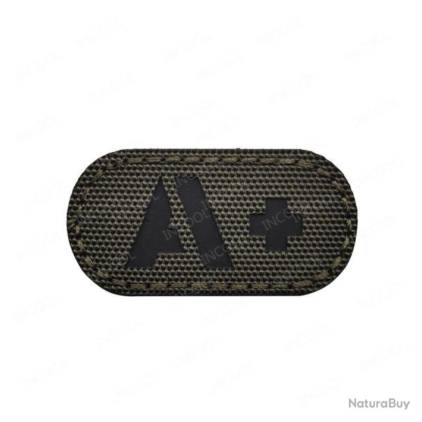 Patch A+ B+ AB O+ r�fl�chissant - Reflective Green A