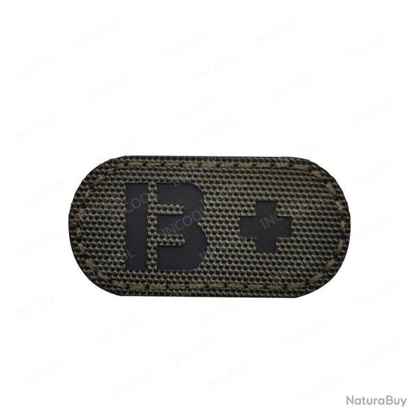 Patch A+ B+ AB O+ r�fl�chissant - Reflective Green B