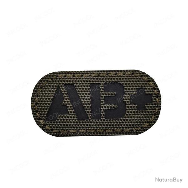 Patch A+ B+ AB O+ r�fl�chissant - Reflective Green AB