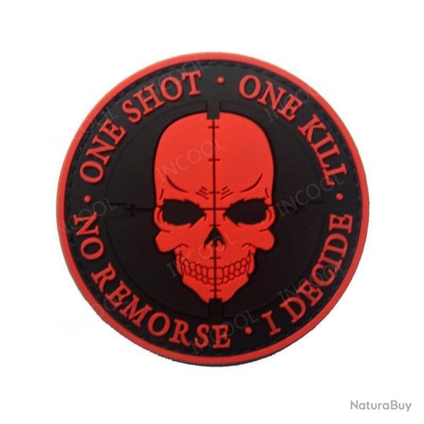 Patch brod� embl�me militaire PVC - 11 PVC 8CM Pas de boucle