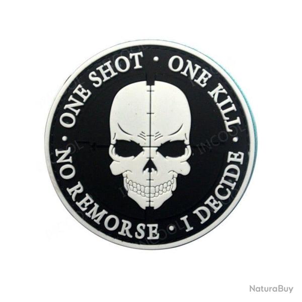 Patch brod� embl�me militaire PVC - 12 PVC 8CM Pas de boucle