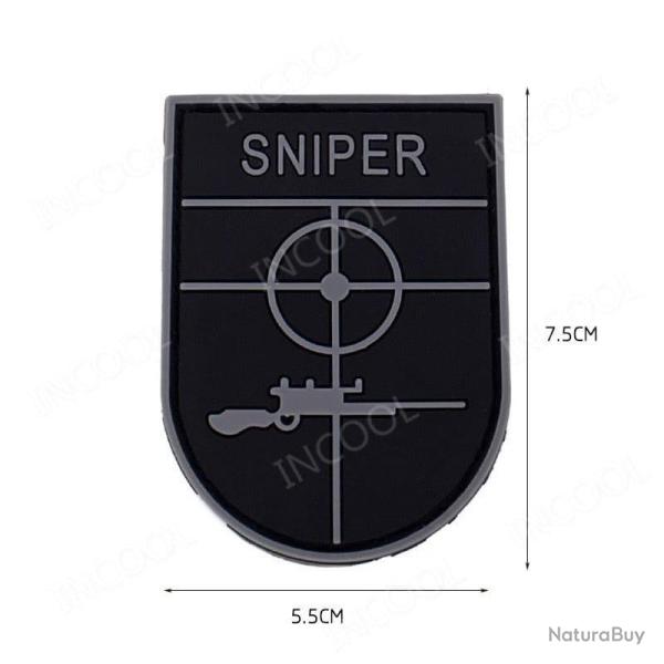 Patch brod� embl�me militaire PVC - 15 PVC Pas de boucle