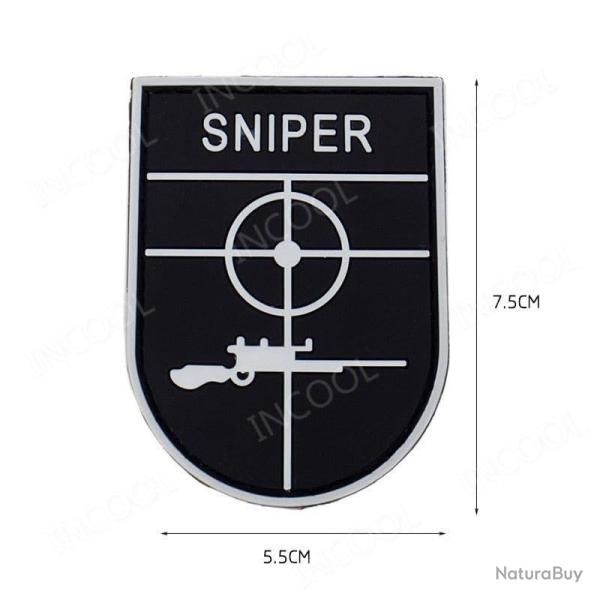 Patch brod� embl�me militaire PVC - 17 PVC Pas de boucle