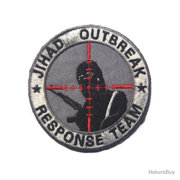 Patch brod� embl�me militaire PVC - 18 Broderie 7.5 cm