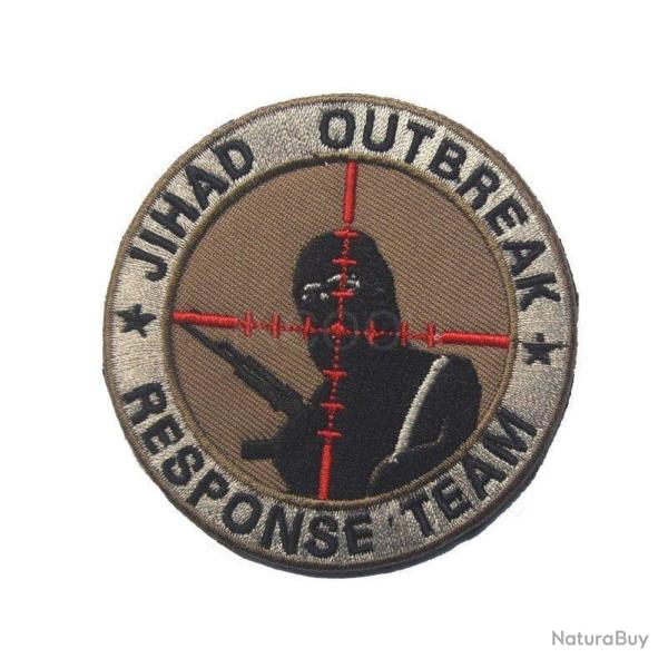 Patch brod� embl�me militaire PVC - 20 Broderie 7.5 cm
