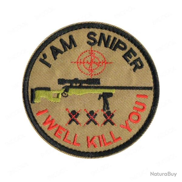 Patch brod� embl�me militaire PVC - 25 Broderie