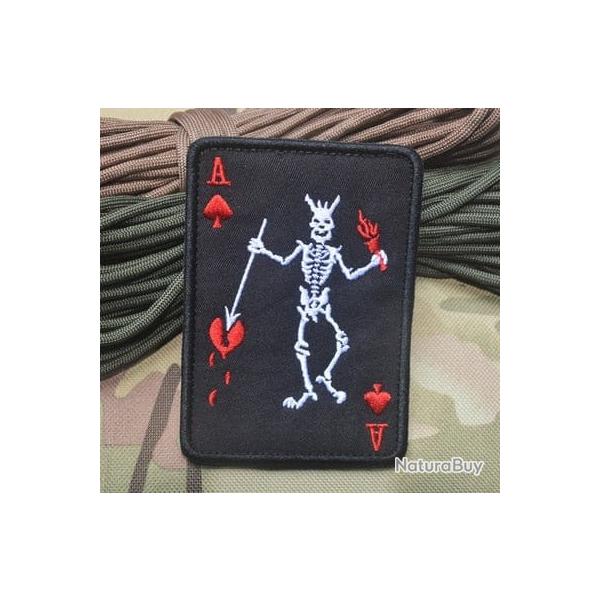 Patch carte Skull Poker - hook loop 9