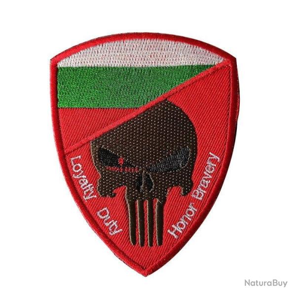 Patch cr�ne drapeau national 3D 7x9,5 cm - Bulgarie