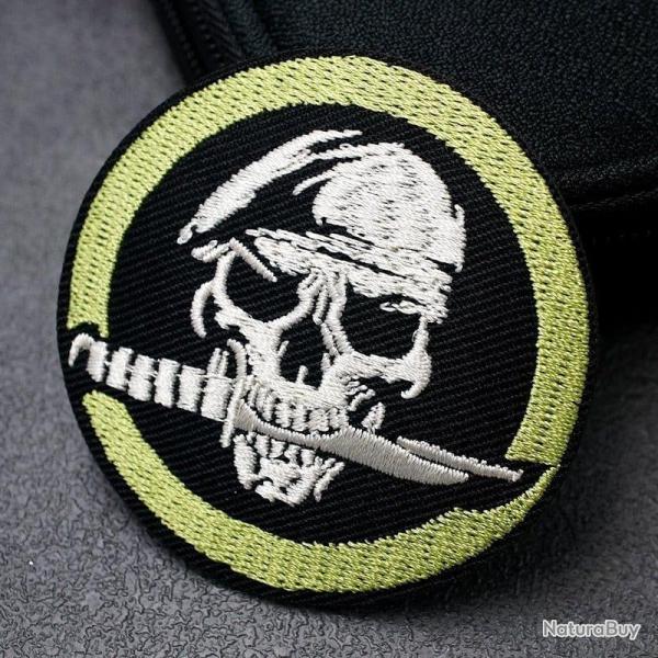 Patch cr�ne pirate 6.0x6.0cm brod�