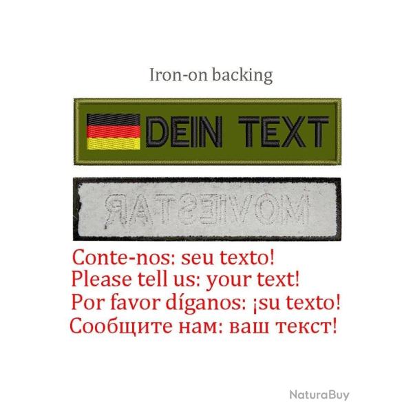 Patch drapeau nom personnalis� uniforme - Allemagne-Iron on