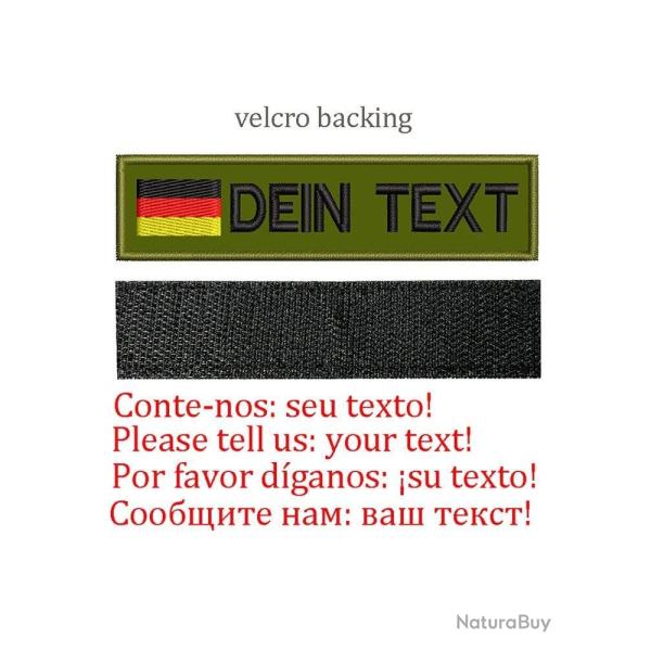 Patch drapeau nom personnalis� uniforme - Allemagne-Velcro