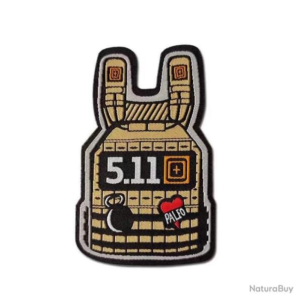 Patch gilet tactique 5.11 3D - 3 (8.5 x 9.5 cm)