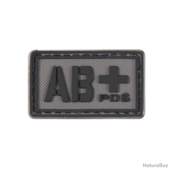 Patch groupe sanguin 3D PVC lumineux - AB+ positif (noir)