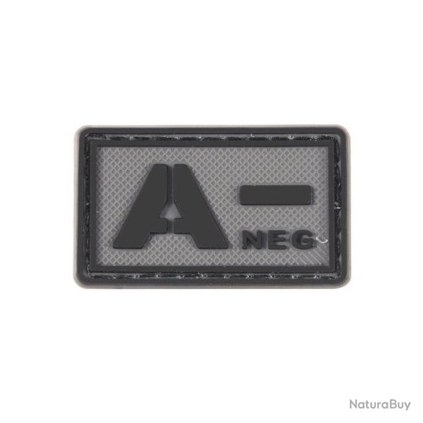 Patch groupe sanguin 3D PVC lumineux - A- n�gatif (noir)