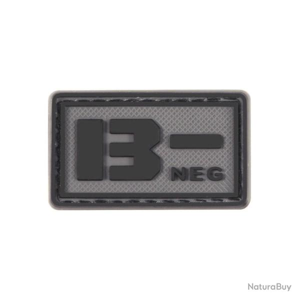 Patch groupe sanguin 3D PVC lumineux - B- n�gatif (noir)