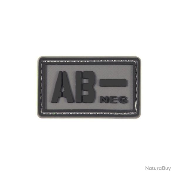 Patch groupe sanguin 3D PVC lumineux - AB- n�gatif (noir)