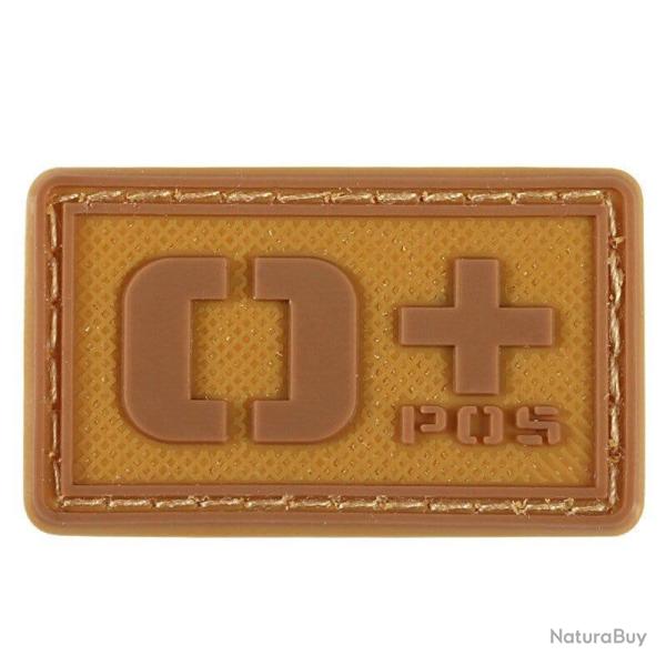 Patch groupe sanguin 3D PVC lumineux - O+ positif (marron)