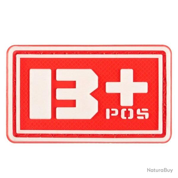Patch groupe sanguin 3D PVC lumineux - B+ positif (rouge)